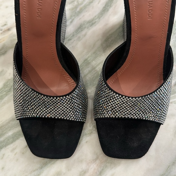 Brand new Amina Muaddi Lupita crystal wedge mules - Picture 5 of 7